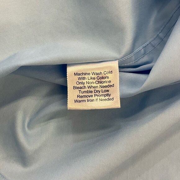 KENNETH COLE Men's Blue Dress Shirt Slim Fit Stretch Easy Care AWear2 15.5 34/35 - Picture 9 of 9